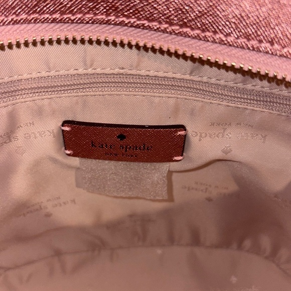 Kate Spade  Glitter mini tote  wristlet
Card holder  Mitten Pink 3 piece set NWT - Picture 13 of 17